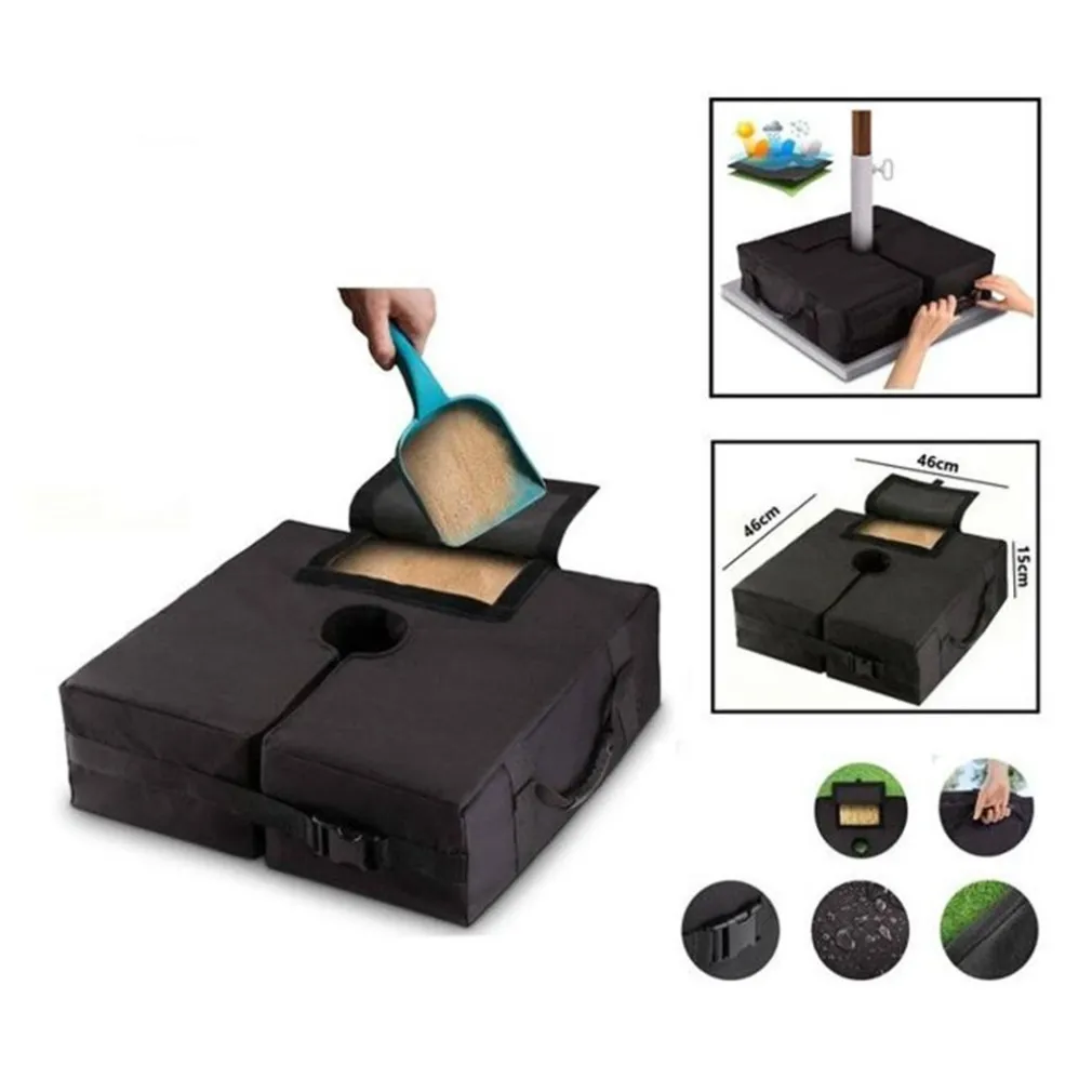 BORSA PER BASE OMBRELLONE DA GIARDINO STACCABILE QUADRATO AMPIA APERTURA MANIGLIE 020682