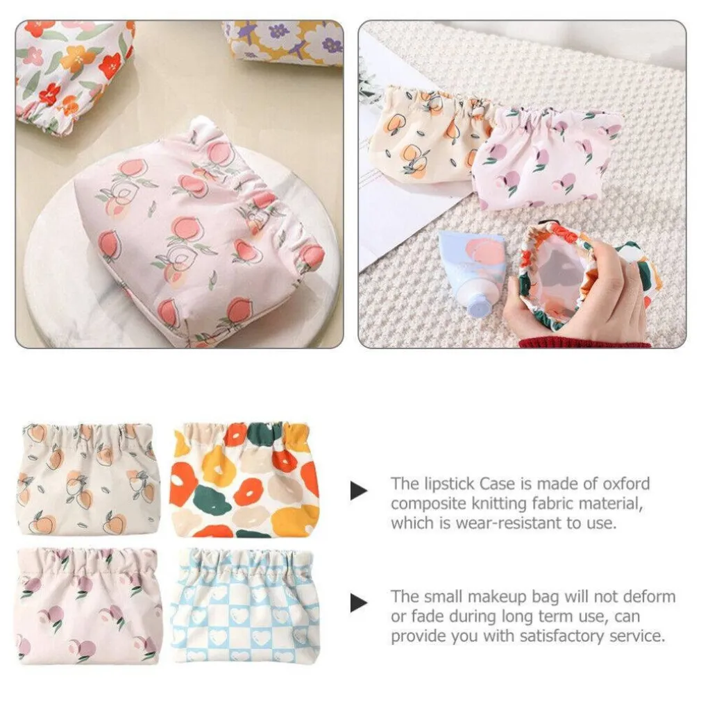 BORSA PER TRUCCO COSMETICI TASCABILE DONNE TOILETTE DECORATA VIAGGIO CAMPEGGIO