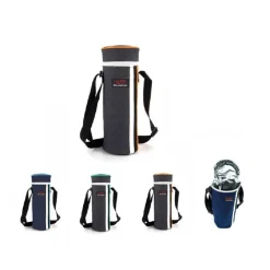 BORSA PORTABOTTIGLIA FRIGO TERMICO BICOLORE 2 LT MARE SPIAGGIA 12X12X34CM 15410