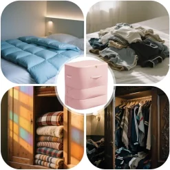 BORSA PORTAOGGETTI PER PIUMINO ORGANIZER A COMPRESSIONE CONTENITORE ANTIPOLVERE RESISTENTE