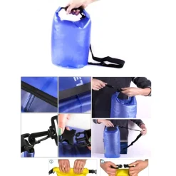 BORSA SACCO SACCA WATERPROOF 15L TRASPARENTE IMPERMEABILE PISCINA MARE BARCA