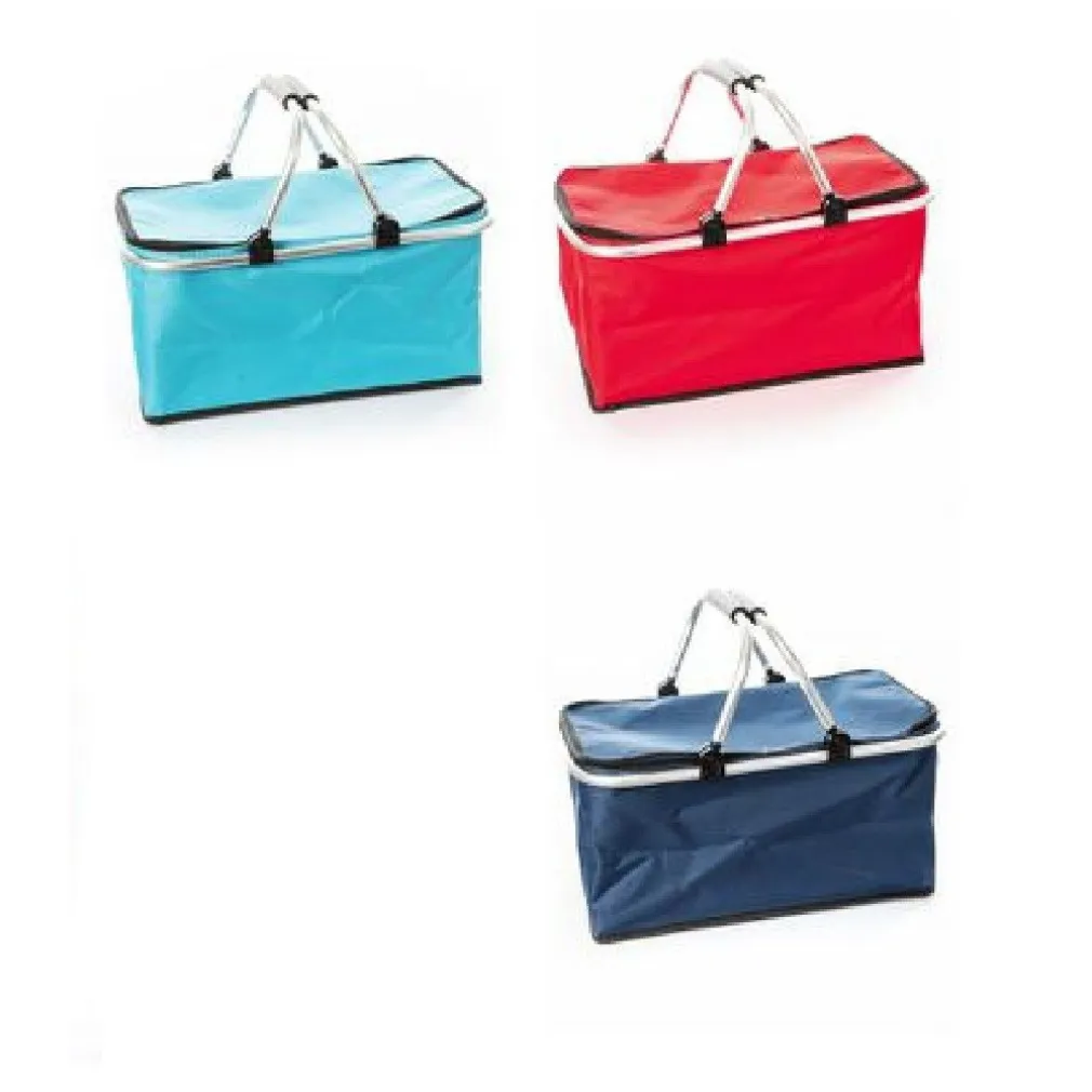 BORSA TERMICA CESTINO 31LT 47X28.5X38CM CON MANIGLIE MARE SPIAGGIA CAMPEGGIO 72635