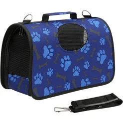 BORSA ZAINO PORTATILE PIEGHEVOLE VIAGGIO PER ANIMALI CANI GATTI A TRACOLLA TG.M