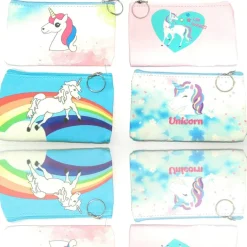 BORSETTA POCHETTE UNICORNO CAVALLO MAGICO 15X9 CM PORTAMONETE PORTA OGGETTI
