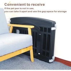 BOX A 4 PANNELLI CON PORTA RECINTO PER CANI GATTI ANIMALI TAGLIA MEDIA PICCOLA