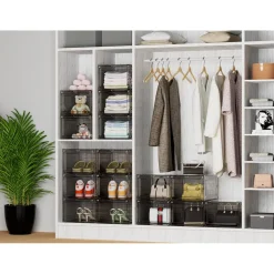 BOX CONTENITORE PER SCARPE CALZATURE SCATOLA PORTASCARPE INPILABILE 34X25X18.4CM 87649