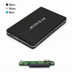BOX ESTERNO PER HDD HARD DISK SATA 2,5 SSD DA USB 3.0 CUSTODIA ESTERNA SA-3.0A