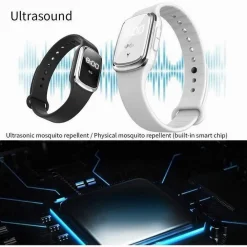 BRACCIALE REPELLENTE PER ZANZARE AD ULTRASUONI OROLOGIO DISPOSITIVO ANTIZANZARE