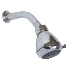 BRACCIO DOCCIA CON SOFFIONE DOCCIA TONDO EFFETTO PIOGGIA DOPPIA REGOLAZIONE 1629