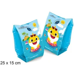 BRACCIOLI GONFIABILI BABY SHARK MARE PISCINA NUOTO PER BAMBINI MANICOTTI 25X15CM