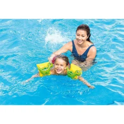 BRACCIOLI GONFIABILI DINOSAURI 23 X 20 CM PER BAMBINI DAI 3-6 ANNI PISCINA 56664