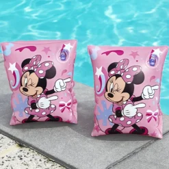 BRACCIOLI GONFIABILI MINNIE VALVOLE SICUREZZA ACCESSORI MARE PISCINA 23X15CM 019968