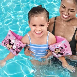 BRACCIOLI GONFIABILI MINNIE VALVOLE SICUREZZA ACCESSORI MARE PISCINA 23X15CM 019968