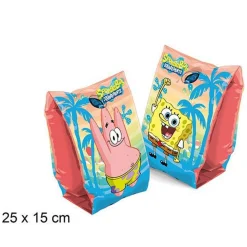 BRACCIOLI GONFIABILI SPONGEBOB MARE PISCINA NUOTO PER BAMBINI MANICOTTI 25X15CM