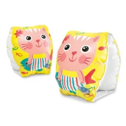 BRACCIOLI STAMPA GATTINI FELICI GONFIABILI 20X15CM PER BAMBINI PISCINA MARE 56665