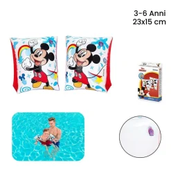 BRACCIOLI TOPOLINO MICKEY E GLI AMICI DEL RALLY 23X15CM BAMBINI 3-6 ANNI 91002
