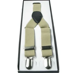 BRETELLE BEIGE UOMO DONNA CON CLIP UNISEX ELASTICIZZATE REGOLABILI BRACES