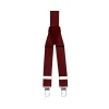 BRETELLE ELASTICIZZATE TINTA UNITA UOMO DONNA CINGHIA REGOLABILE BORDEAUX