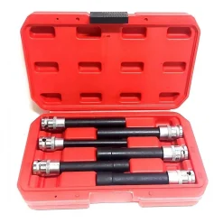 BUSSOLA CHIAVI TORX FEMMINA SET LUNGHI E10-E20 TESTA CILINDRO ATTACCO 1/2 QUADRO