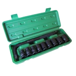BUSSOLE BOCCOLE PER PISTOLA AVVITATORE PNEUMATICO SET 9 PZ 1/2'' DA 10 A 24MM