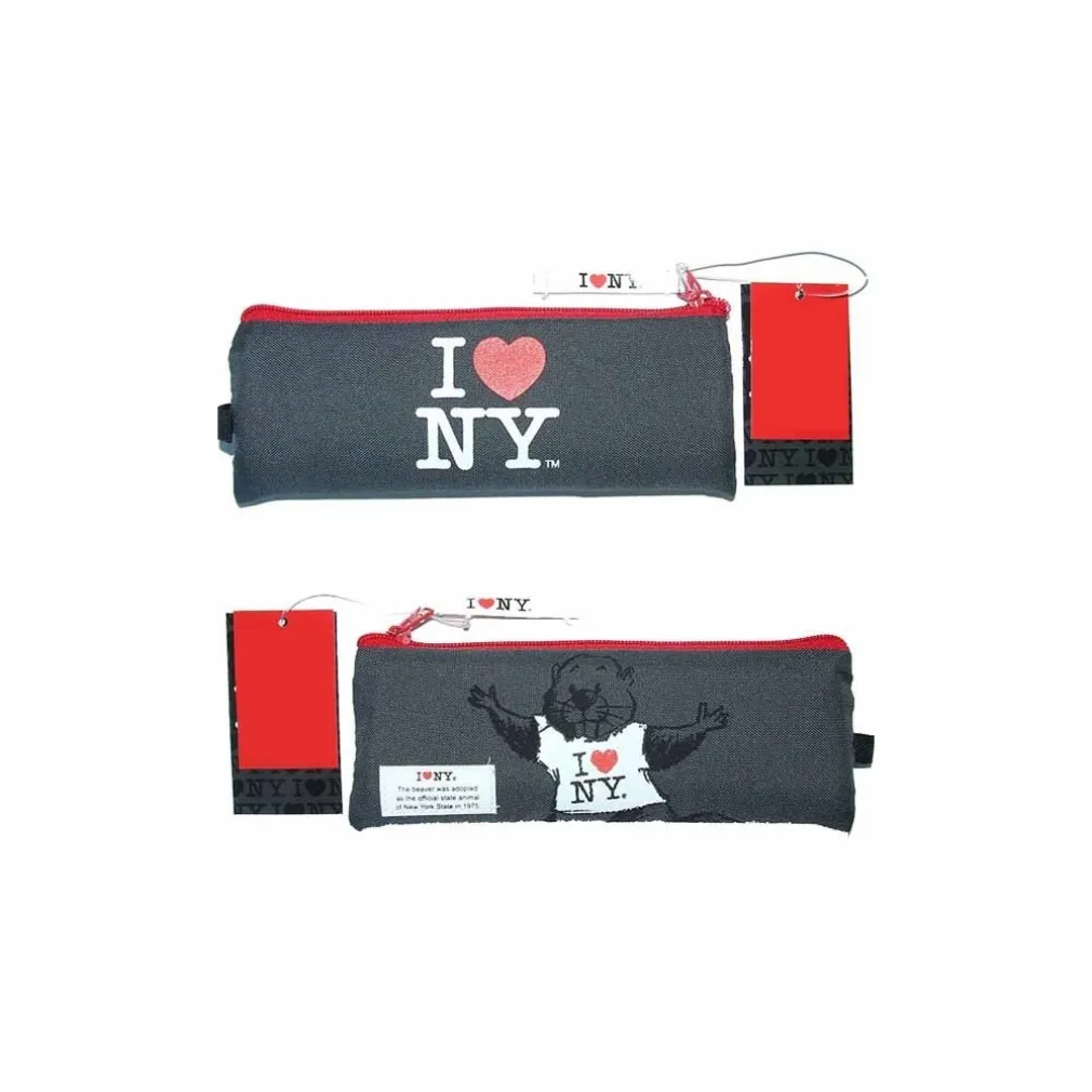 BUSTINA PORTACOLORI PER LA SCUOLA O DISEGNO A ZIP SINGOLA I LOVE NEW YORK MURALE