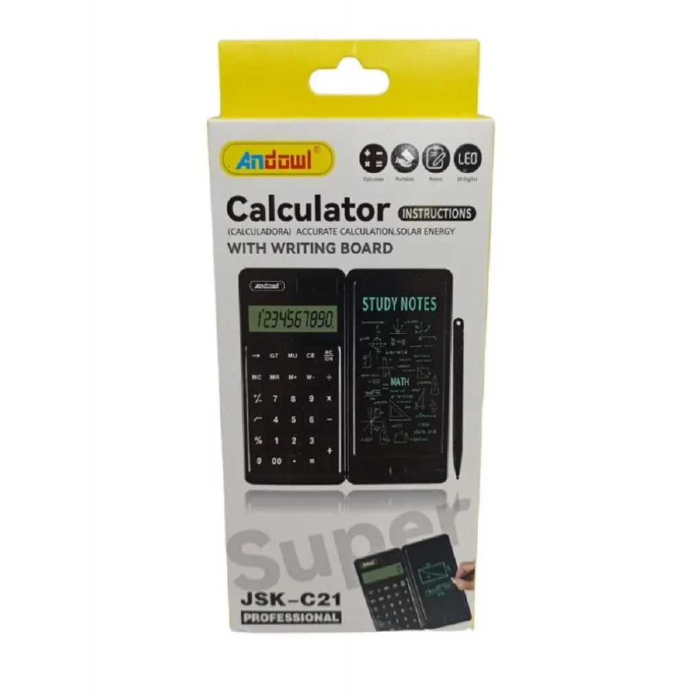 CALCOLATRICE JSK-C21 PIANO SCRITTURA PENNA TAVOLETTA SCRIVERE DISEGNARE/MEMO PAD