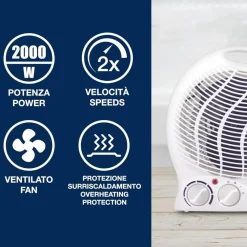 CALDOBAGNO ELETTRICO A BASSO CONSUMO ENERGETICO STUFA STUFETTA TERMOVENTILATORE