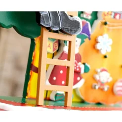 CALENDARIO DELL'AVVENTO BABBO NATALE IN LEGNO 24 CASSETTI DECORAZIONI NATALIZIE