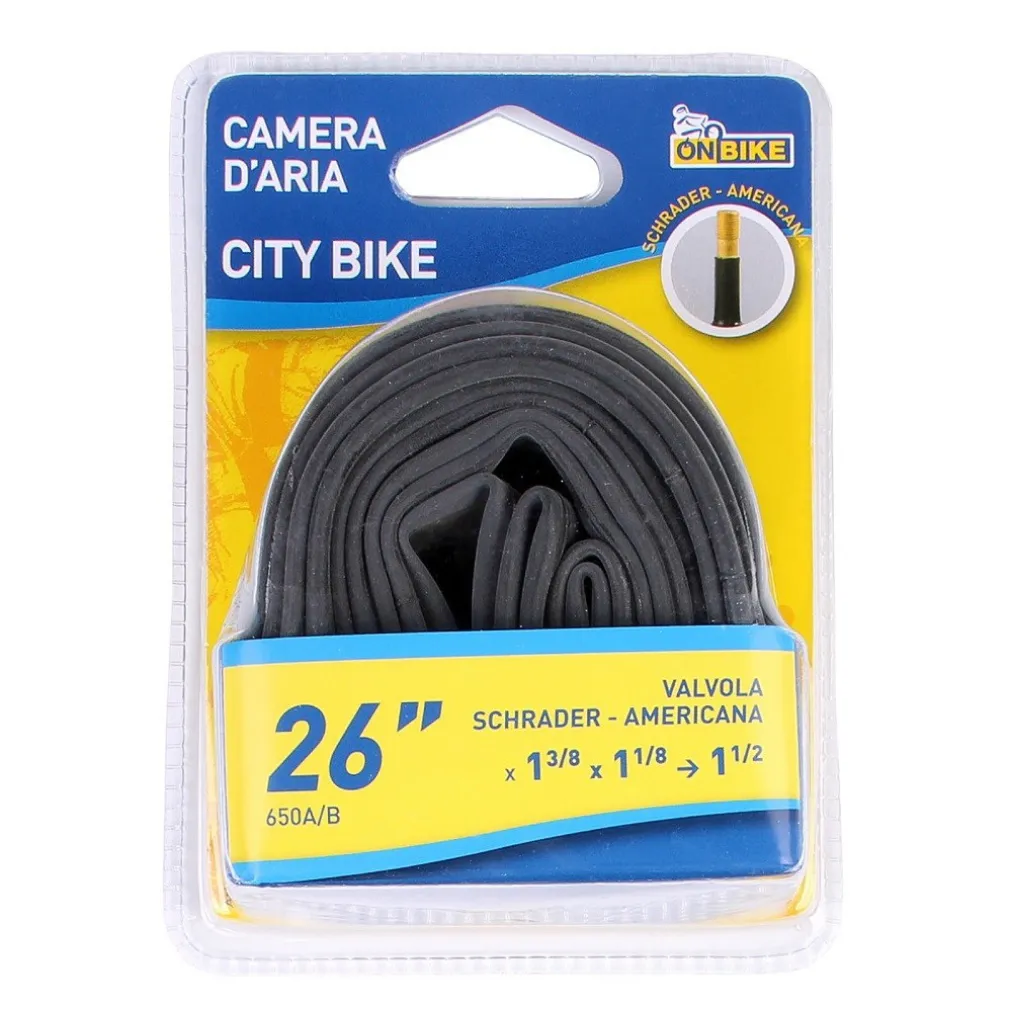 CAMERA ARIA BICI 26" 650A/B X1 3/8 X1 1/8 1 1/2 VALVOLA SCHRADER AMERICANA 3262