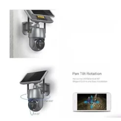 CAMERA CON PANNELLO SOLARE WIFI P2P 355° 12A 3,6MM AUDIO BIDIREZIONALE Q-SX01