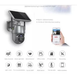 CAMERA CON PANNELLO SOLARE WIFI P2P 355° 12A 3,6MM AUDIO BIDIREZIONALE Q-SX01