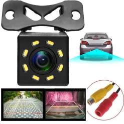 CAMERA TELECAMERA RETROMARCIA AUTO CAMPER 8 LED 170° 420TVL CON STAFFA