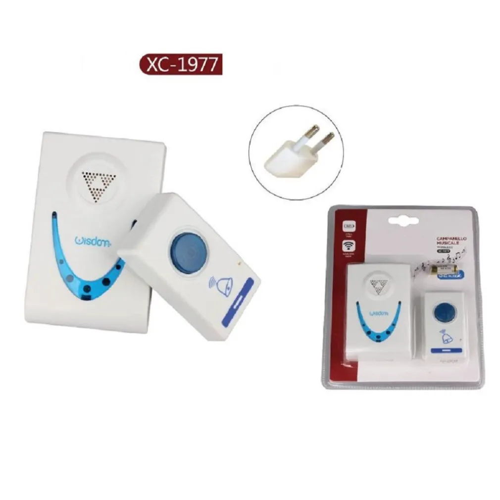 CAMPANELLO A BATTERIA MUSICALE UNIVERSALE WIRELESS A CORRENTE 32 MELODIE XC-1977