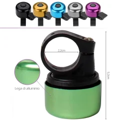 CAMPANELLO A PERCUSSIONE IN LEGA DI ALLUMINIO ATTACCO UNIVERSALE BICI XC-1632