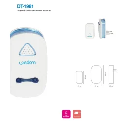 CAMPANELLO MUSICALE A BATTERIA UNIVERSALE WIRELESS A CORRENTE 38 SUONERIE XC1981