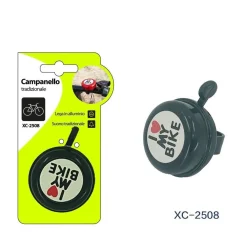 CAMPANELLO TRADIZIONALE LEGA ALLUMINIO I LOVE MY BIKE ATTACCO UNIVERSALE XC-2508