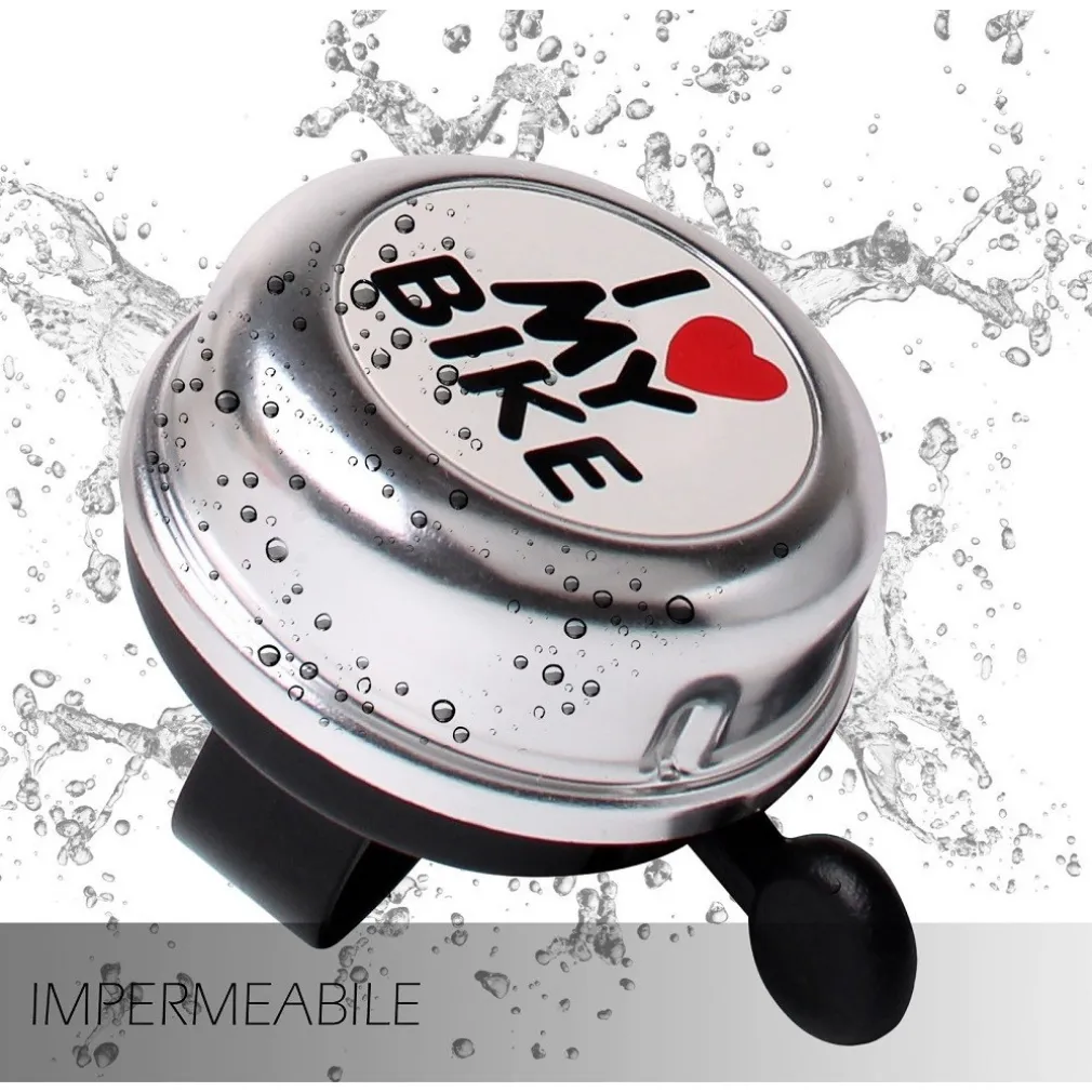 CAMPANELLO TRADIZIONALE LEGA ALLUMINIO I LOVE MY BIKE ATTACCO UNIVERSALE XC-2508