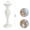 CANDELABRO CANDELIERE EFFETTO VINTAGE BIANCO PORTA CANDELE 10x28 OGGETTO NATALE