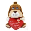 CANE PELUCHE 35CM CON CUORE SCRITTA "TI REGALO IL MIO CUORE" SAN VALENTINO 67778