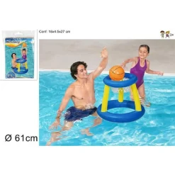 CANESTRO DA BASKET GIOCO GONFIABILE PER BAMBINI SPLASH 'N' HOOP 61CM PALLA 52418