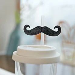 CANNUCCE BAR PARTY FESTE 24 PEZZI LUNGHEZZA 20 CM TRASPARENTE CON BAFFO BAFFI