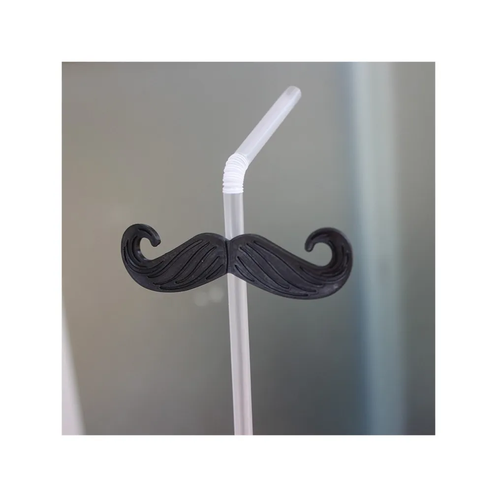 CANNUCCE BAR PARTY FESTE 24 PEZZI LUNGHEZZA 20 CM TRASPARENTE CON BAFFO BAFFI