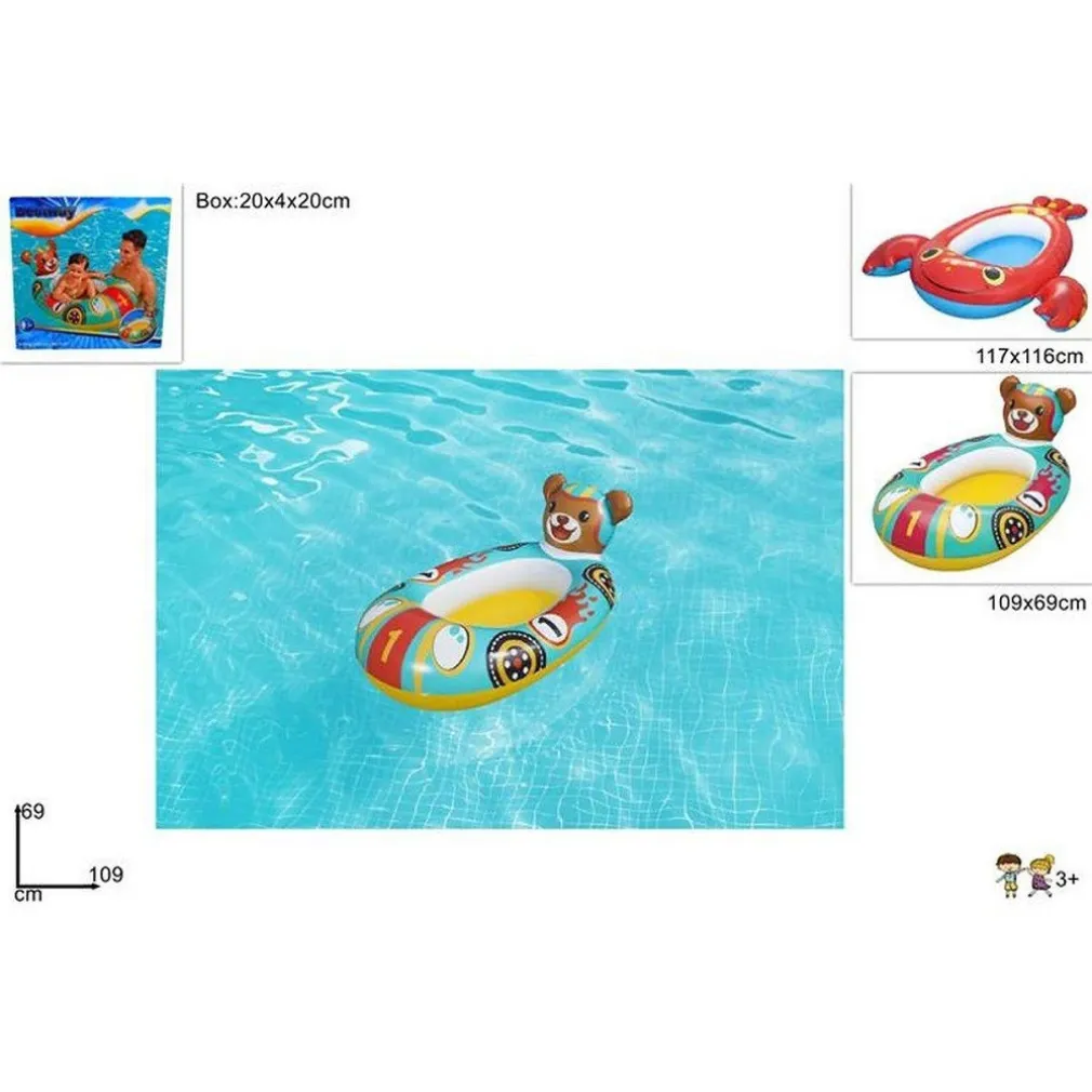 CANOTTINO CANOTTO ARAGOSTA 117X116CM / ORSO 109X69CM BAMBINI PISCINA MARE 34170