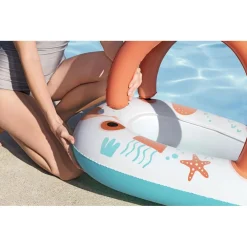 CANOTTINO GOMMONE COMFORT PLUSH PER BAMBINI TETTO PARASOLE DESIGN CREATURE MARINE 34203