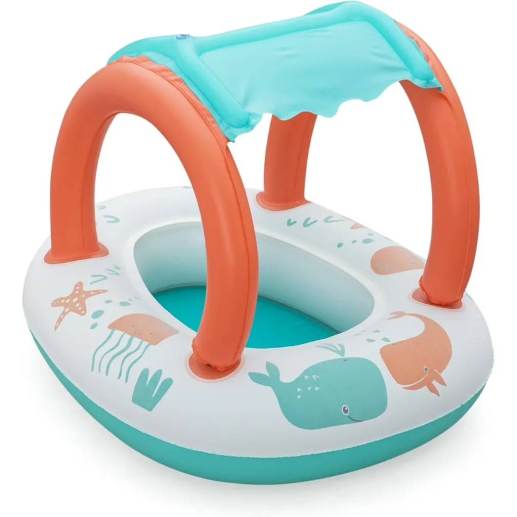 CANOTTINO GOMMONE COMFORT PLUSH PER BAMBINI TETTO PARASOLE DESIGN CREATURE MARINE 34203