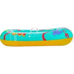 CANOTTO CANOTTINO GONFIABILE PER BAMBINI BALENA PESCI GRANCHIO FELICE 119X79CM 34009