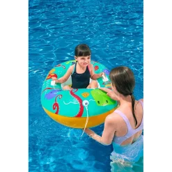 CANOTTO CANOTTINO GONFIABILE PER BAMBINI BALENA PESCI GRANCHIO FELICE 119X79CM 34009