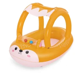 CANOTTO CANOTTINO VOLPE GONFIABILE BAMBINI CON PARASOLE MARE PISCINA 85X58CM 34168