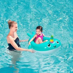 CANOTTO FORMA NARVALO CANOTTINO GONFIABILE PISCINA MARE 118X89 CM BAMBINI 34120
