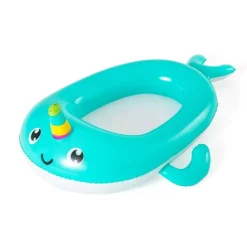 CANOTTO FORMA NARVALO CANOTTINO GONFIABILE PISCINA MARE 118X89 CM BAMBINI 34120